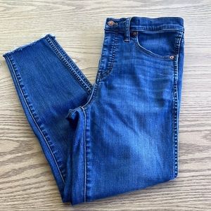 Madewell 10" High-Rise Skinny Jeans Size 29 Raw Hem